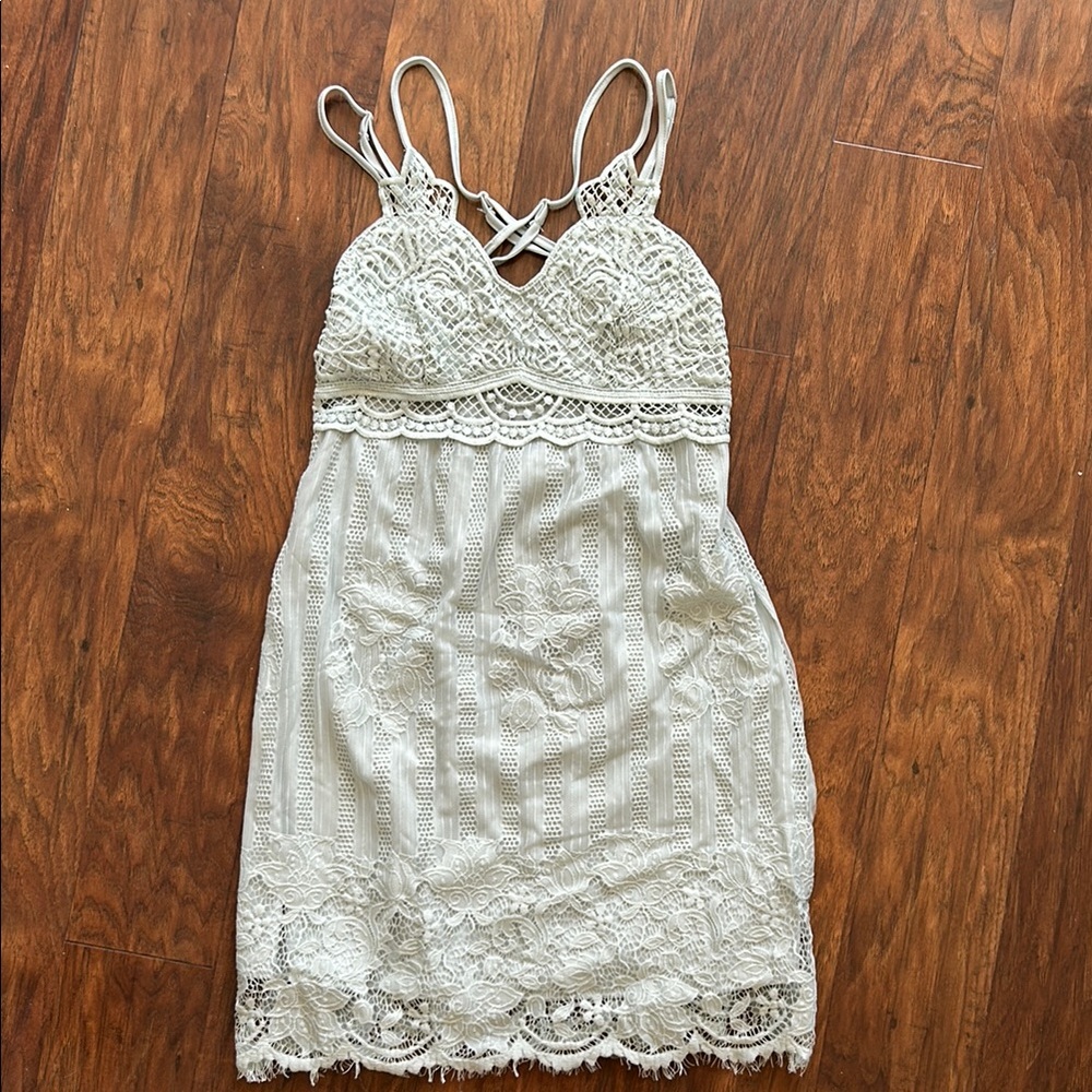 No Boundaries Mint Green Lace Dress